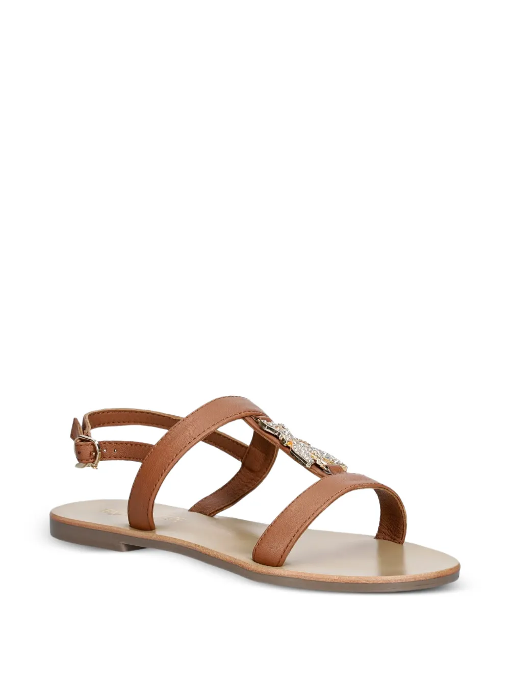 Patrizia Pepe girl embellished Fly sandals - Marrone