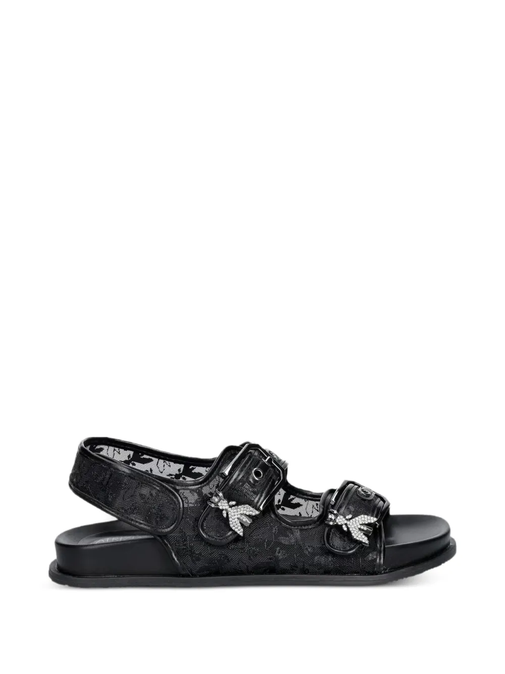 Patrizia Pepe girl Fly buckle-fastening sandals Zwart