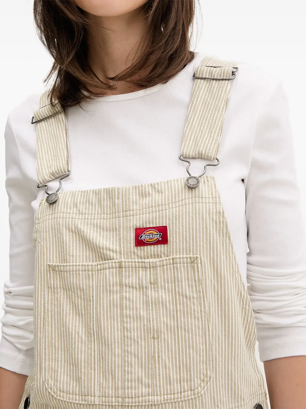 DICKIES Hickory gestreepte tuinbroek Beige