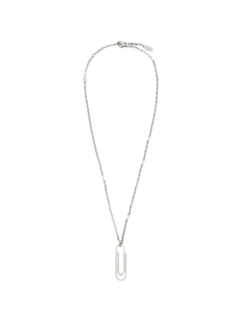 Off-White strass-set paperclip necklace
