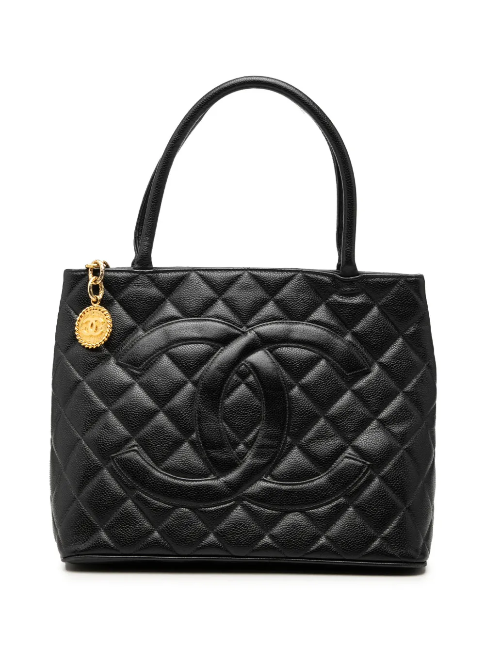 CHANEL Pre-Owned Borsa tote Medallion in pelle Caviar 1997-1999 - Nero