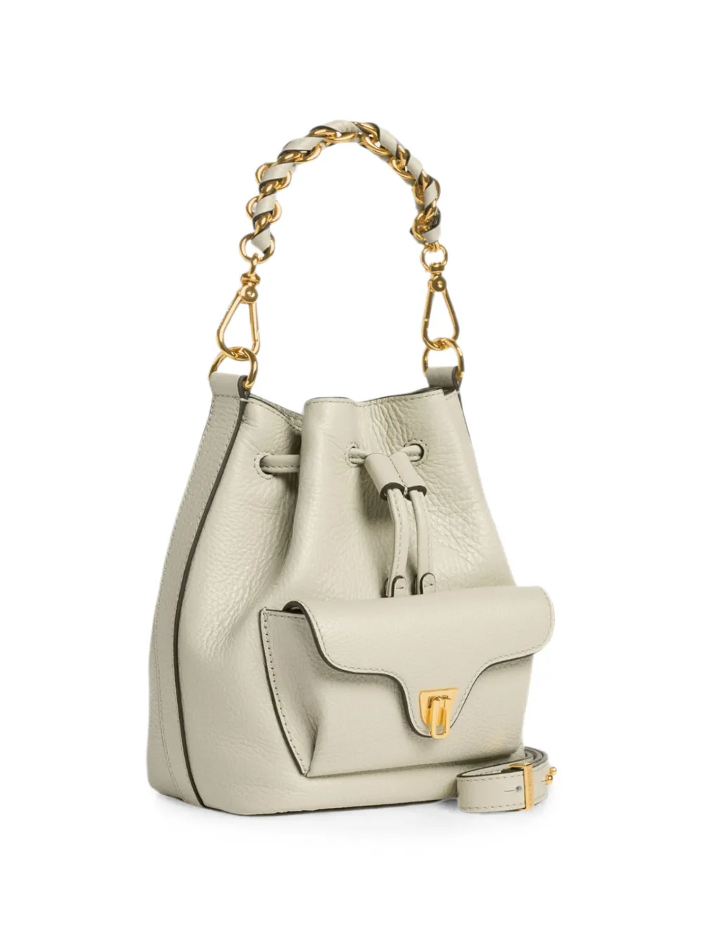 Coccinelle Beat Generation schoudertas van bewerkt leer Beige