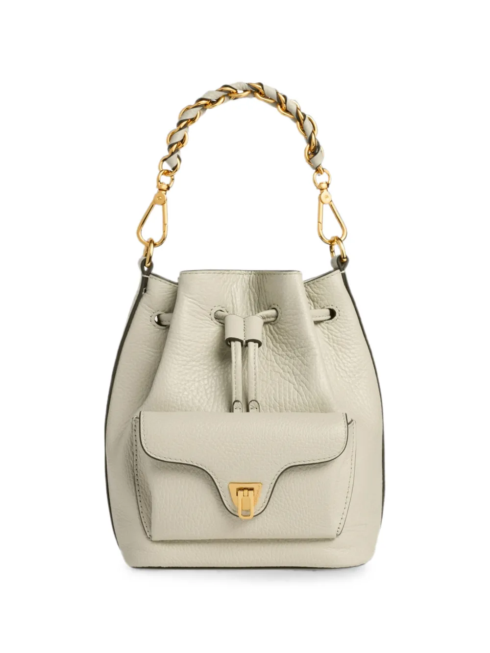 Coccinelle Beat Generation grained leather shoulder bag - Toni neutri