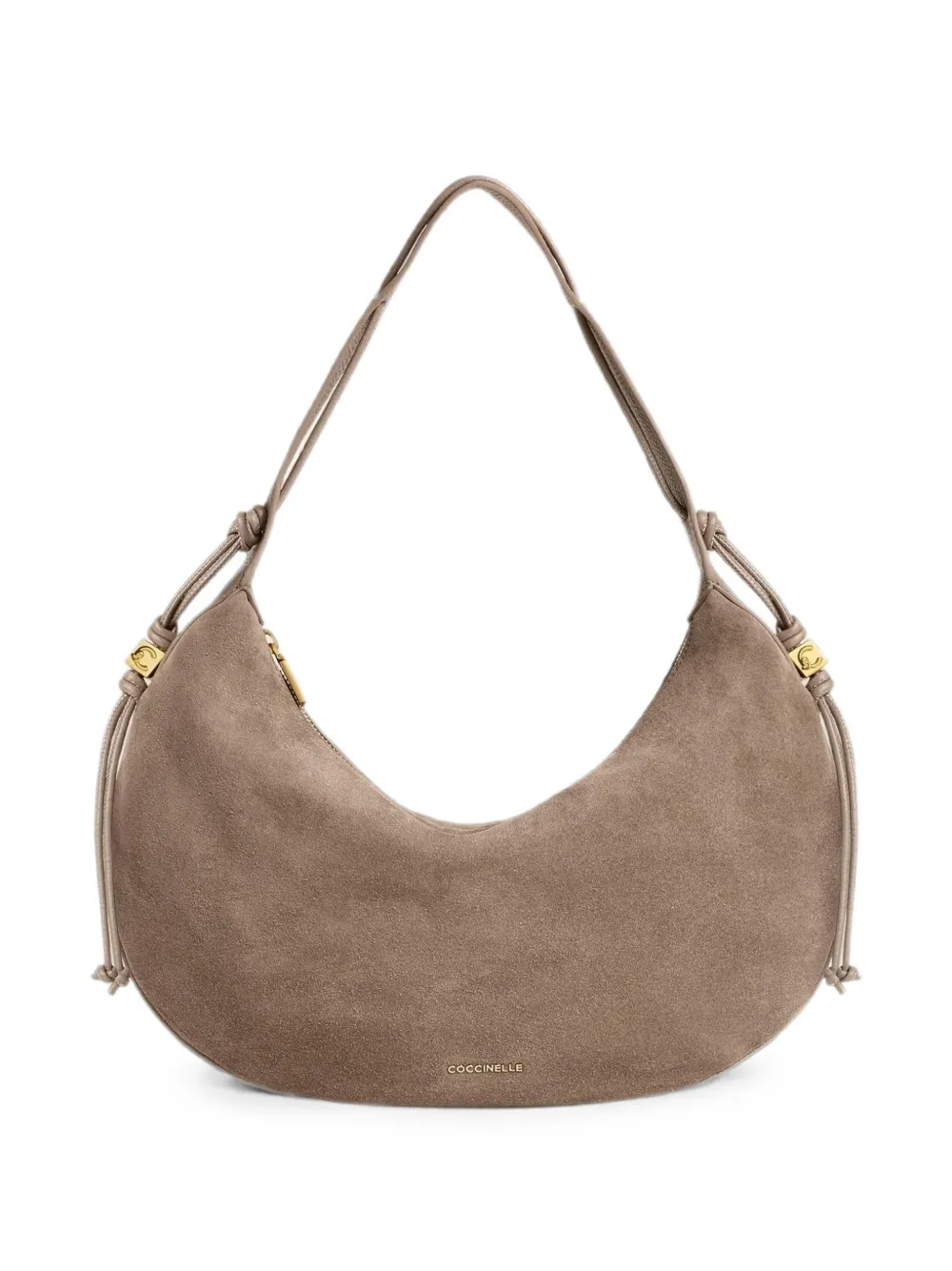 Coccinelle Medium Thess Suede Tote Bag In Brown