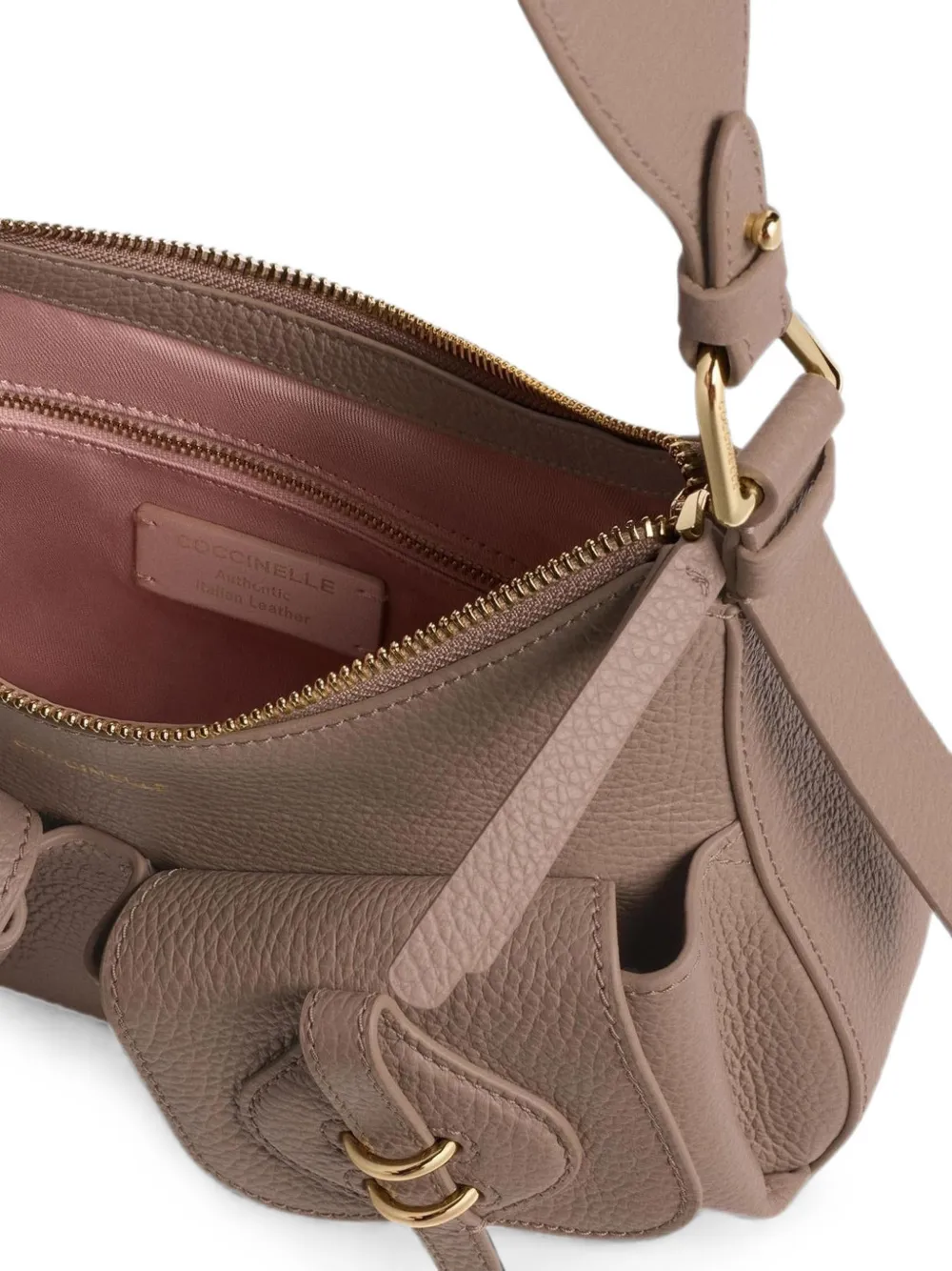 Coccinelle Kleine Mavery Pocket schoudertas Beige