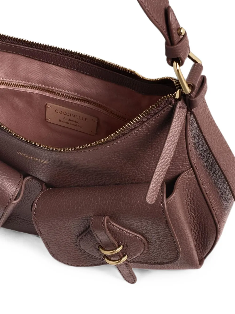 Coccinelle Medium Mavery Pocket schoudertas Bruin