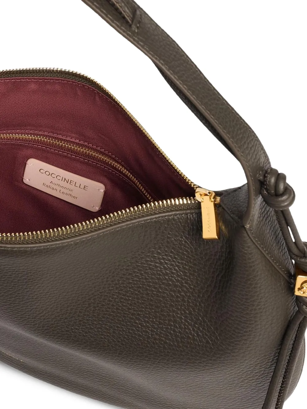 Coccinelle Medium Thess leren shopper Groen