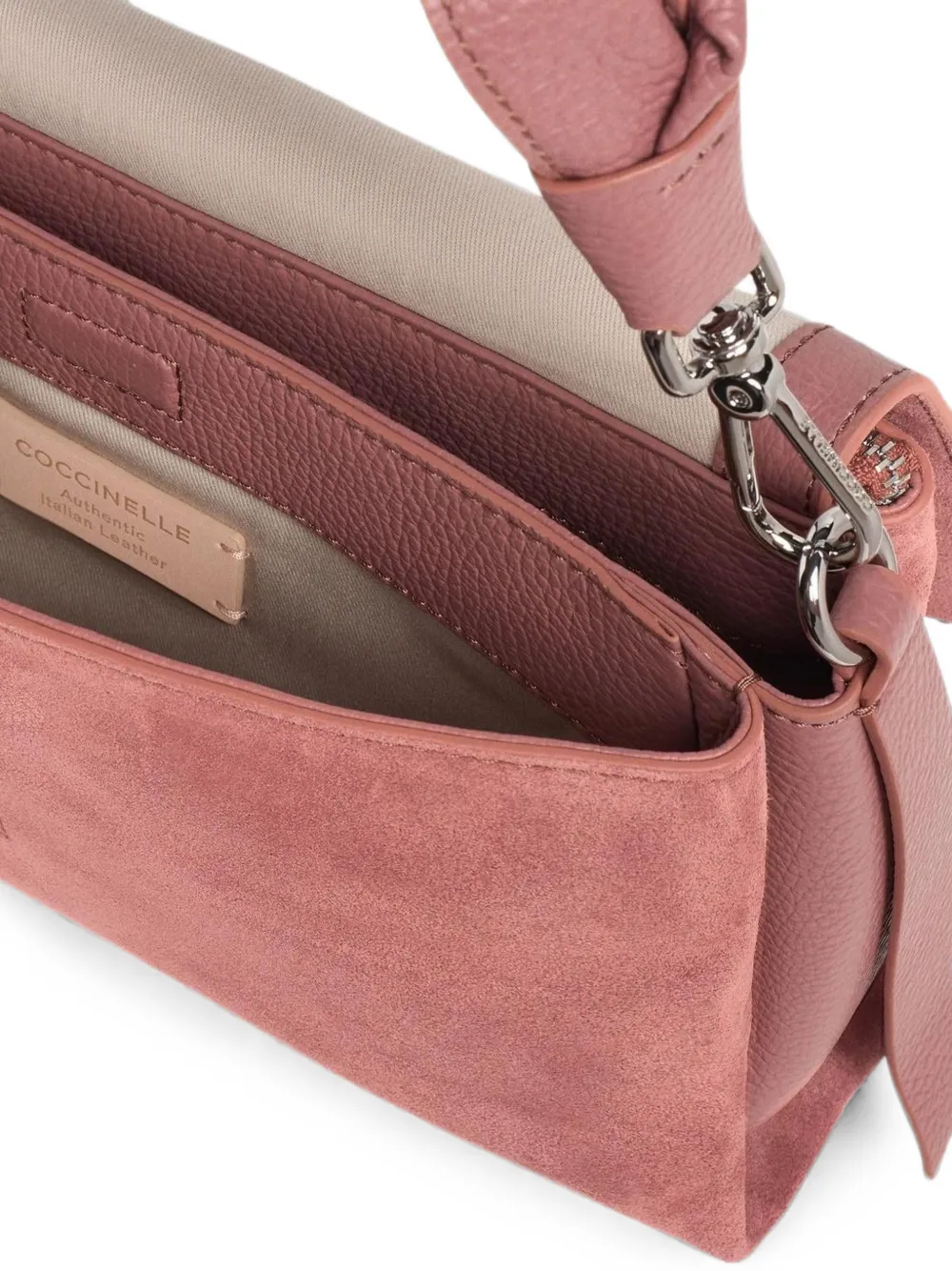 Coccinelle Bou shopper met gevlochten handvat Roze