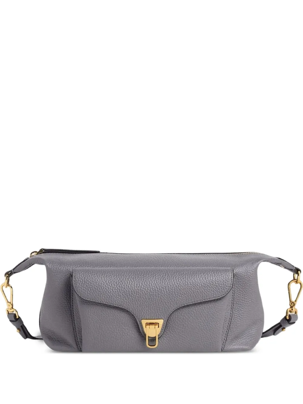 Coccinelle medium Beat Generation leather crossbody bag - Grigio
