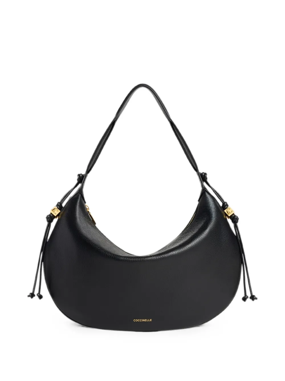 Coccinelle Medium Thess leren schoudertas Zwart