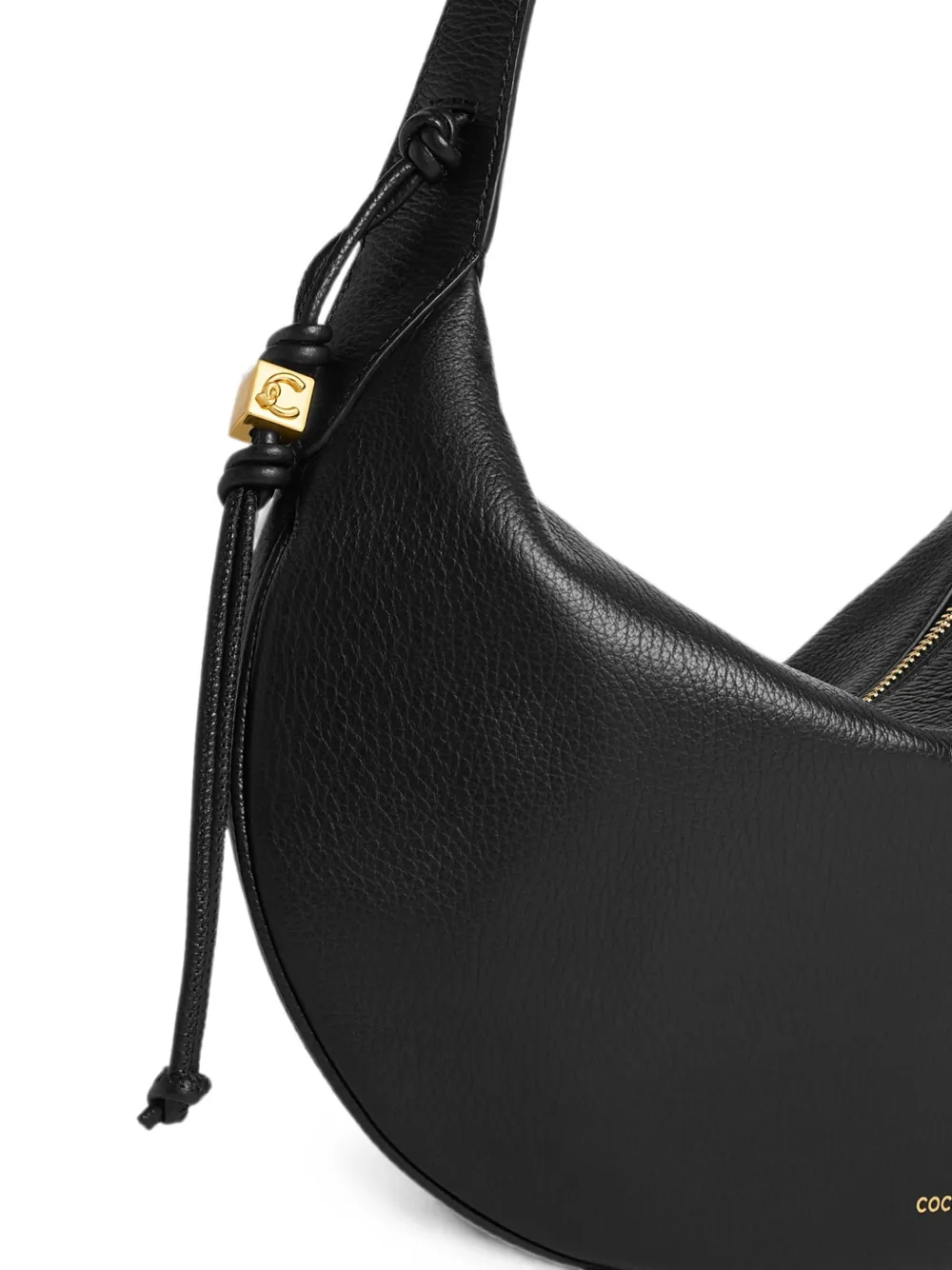 Coccinelle Medium Thess leren schoudertas Zwart