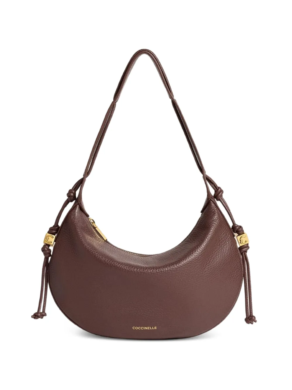 Coccinelle small Thess leather shoulder bag - Marrone