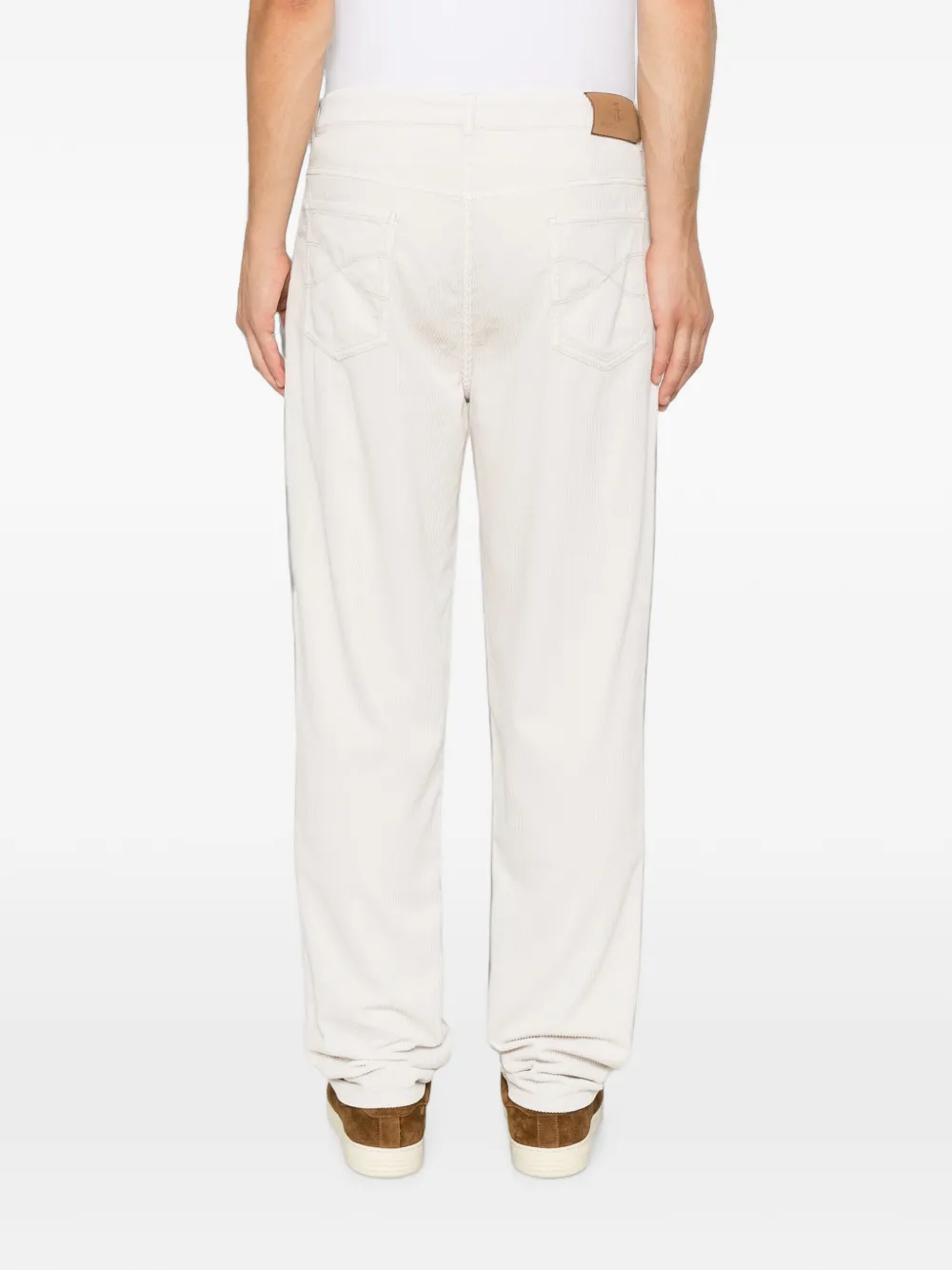Brunello Cucinelli Ribfluwelen broek met vijf zakken Beige