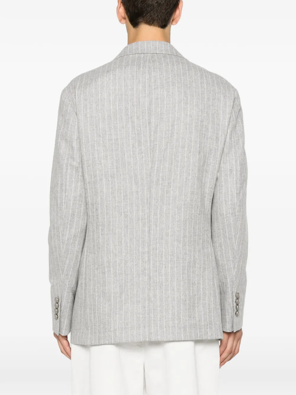 Brunello Cucinelli Blazer met krijtstreep Grijs