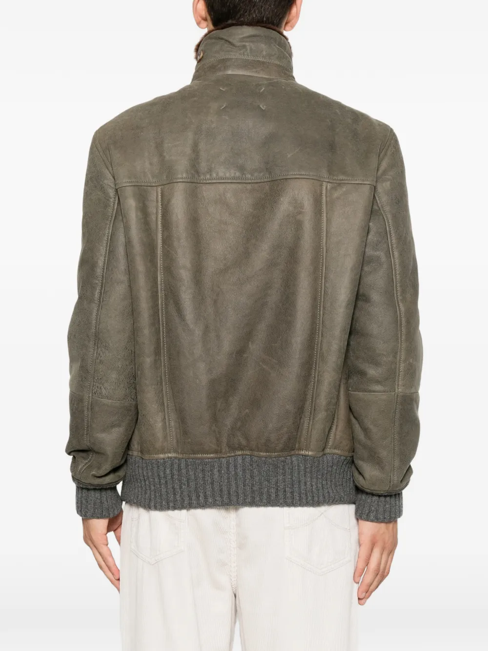Brunello Cucinelli Lammy jack met knopen Groen