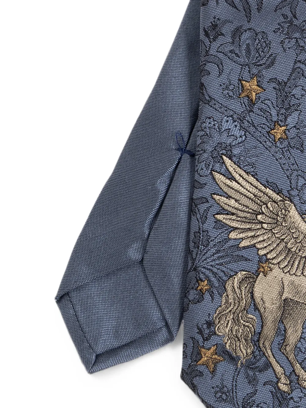 ETRO Pegaso zijden stropdas met jacquard Blauw