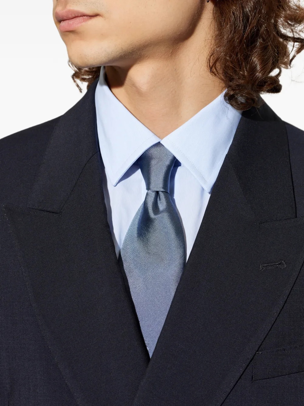 ETRO Pegaso zijden stropdas met jacquard Blauw