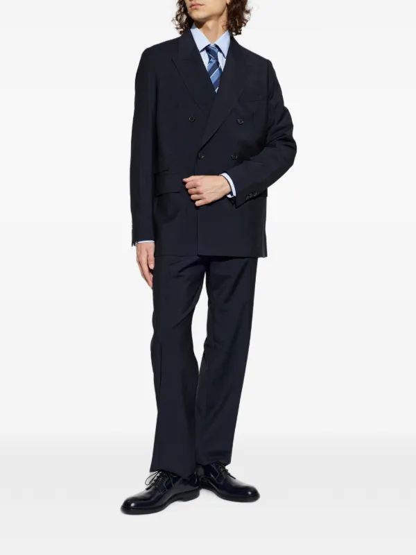 Paul Smith double-breasted wool-blend Suit | Blue | FARFETCH