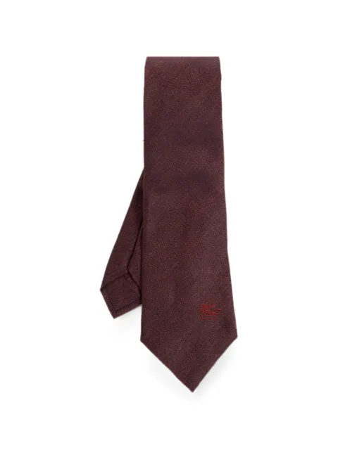 ETRO Pegaso-embroidered silk tie