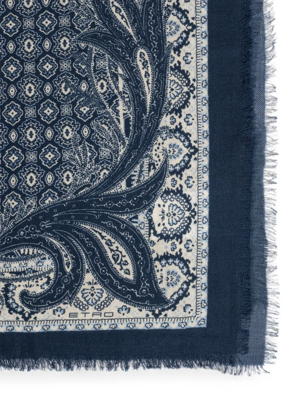 ETRO Sjaal met paisley-print Blauw