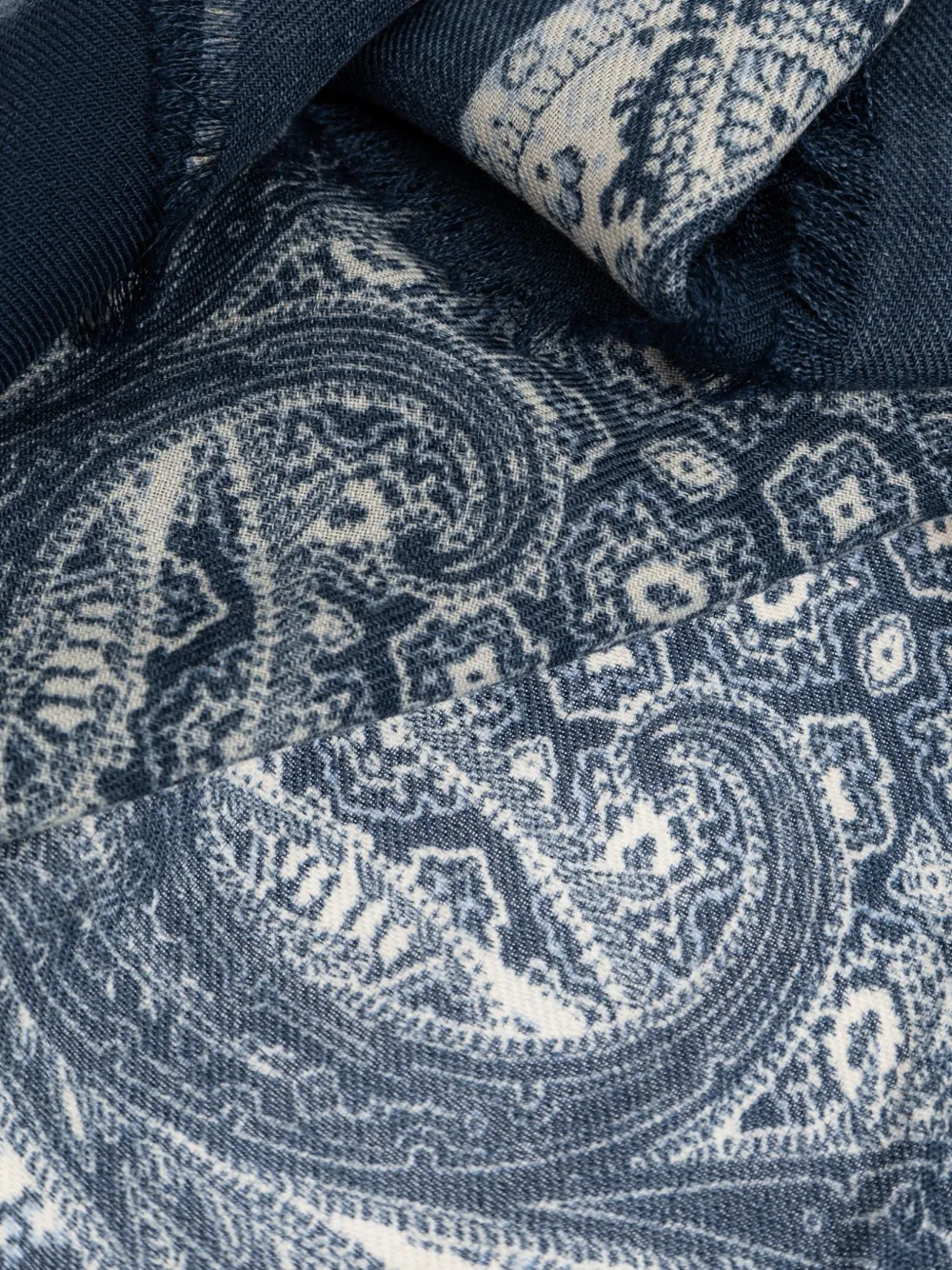 ETRO Sjaal met paisley-print Blauw