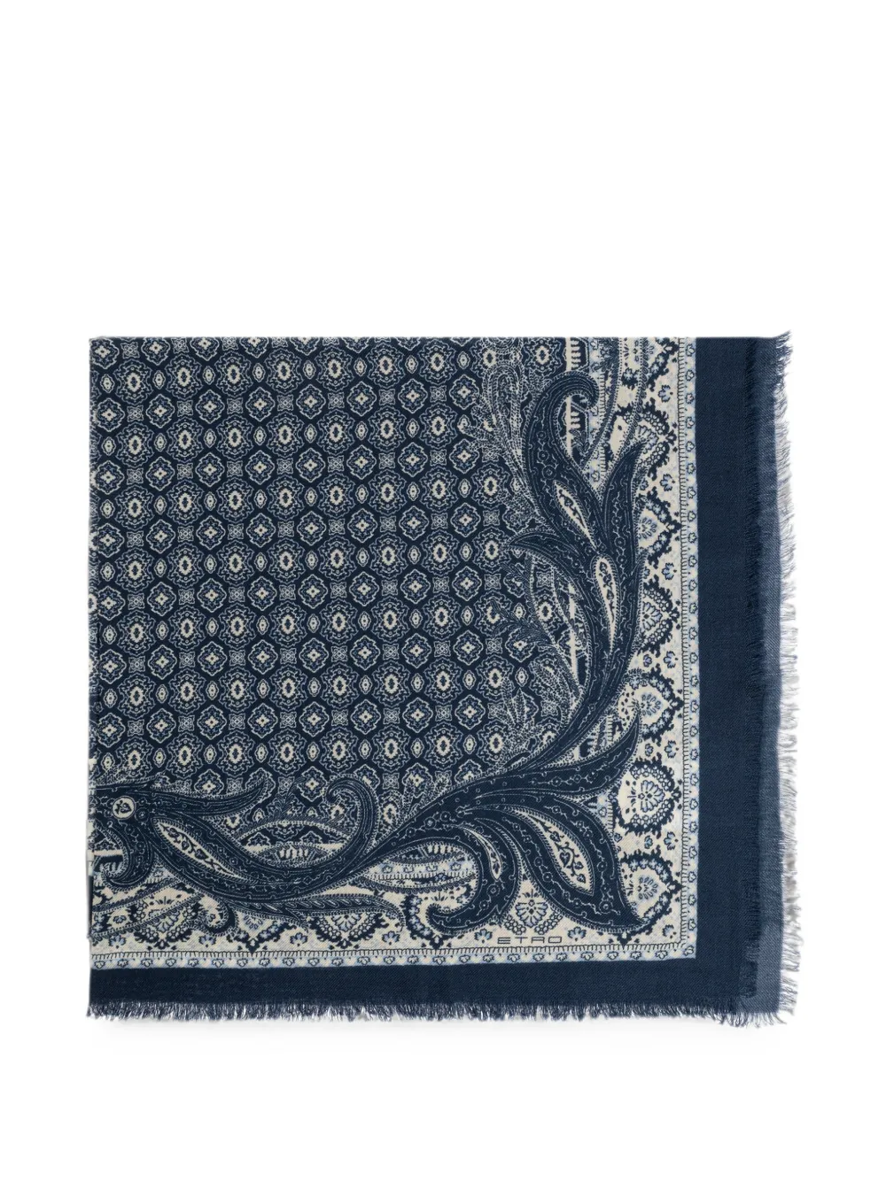 ETRO Sjaal met paisley-print Blauw