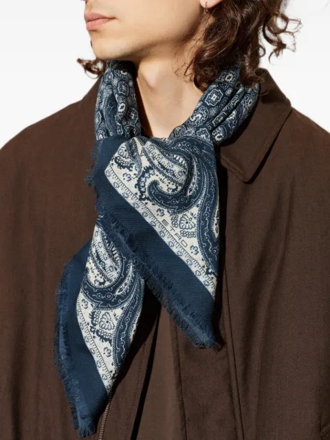 ETRO Paisley-print frayed scarf