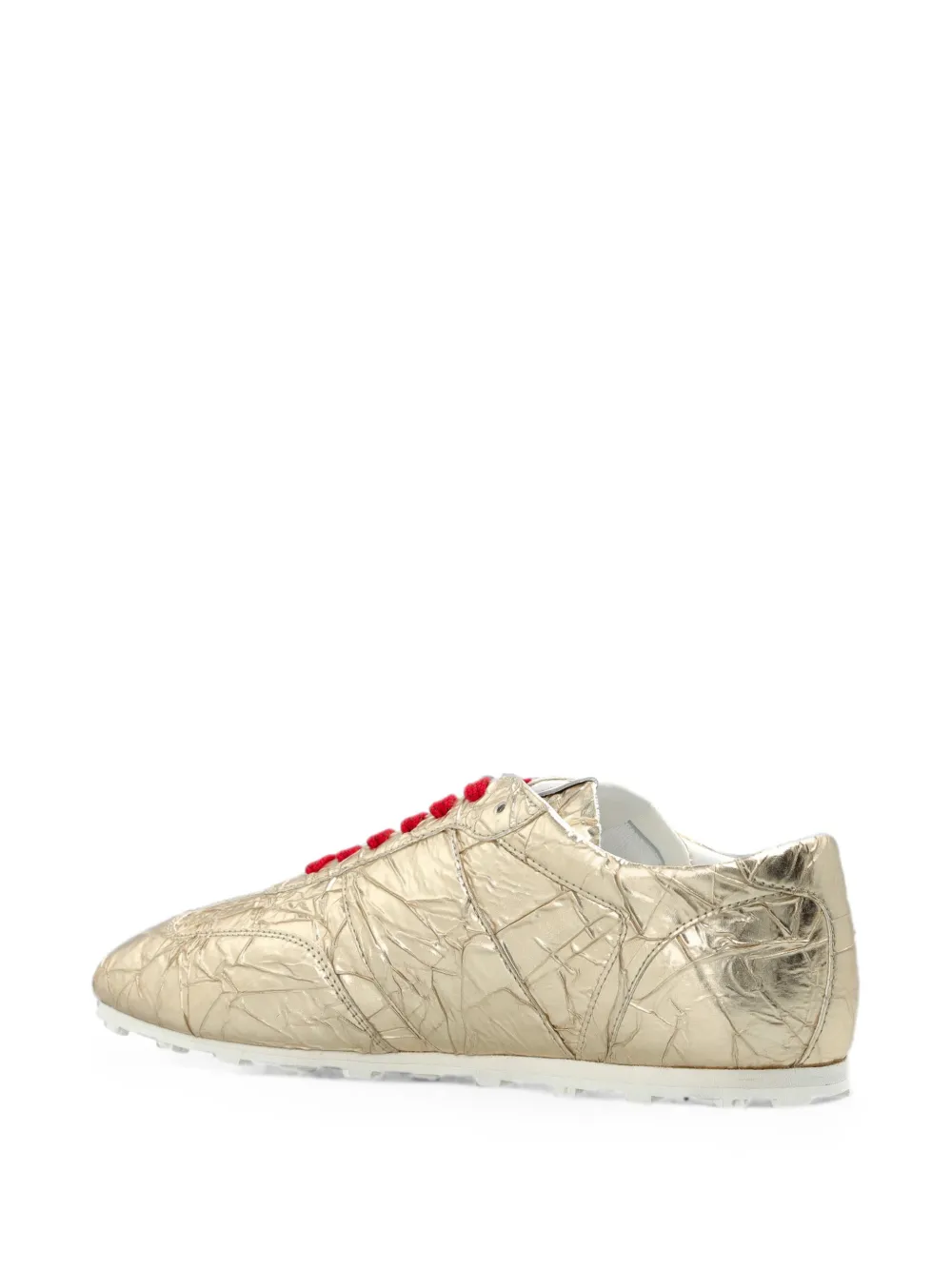 Marni crinkled-finish logo sneakers Goud