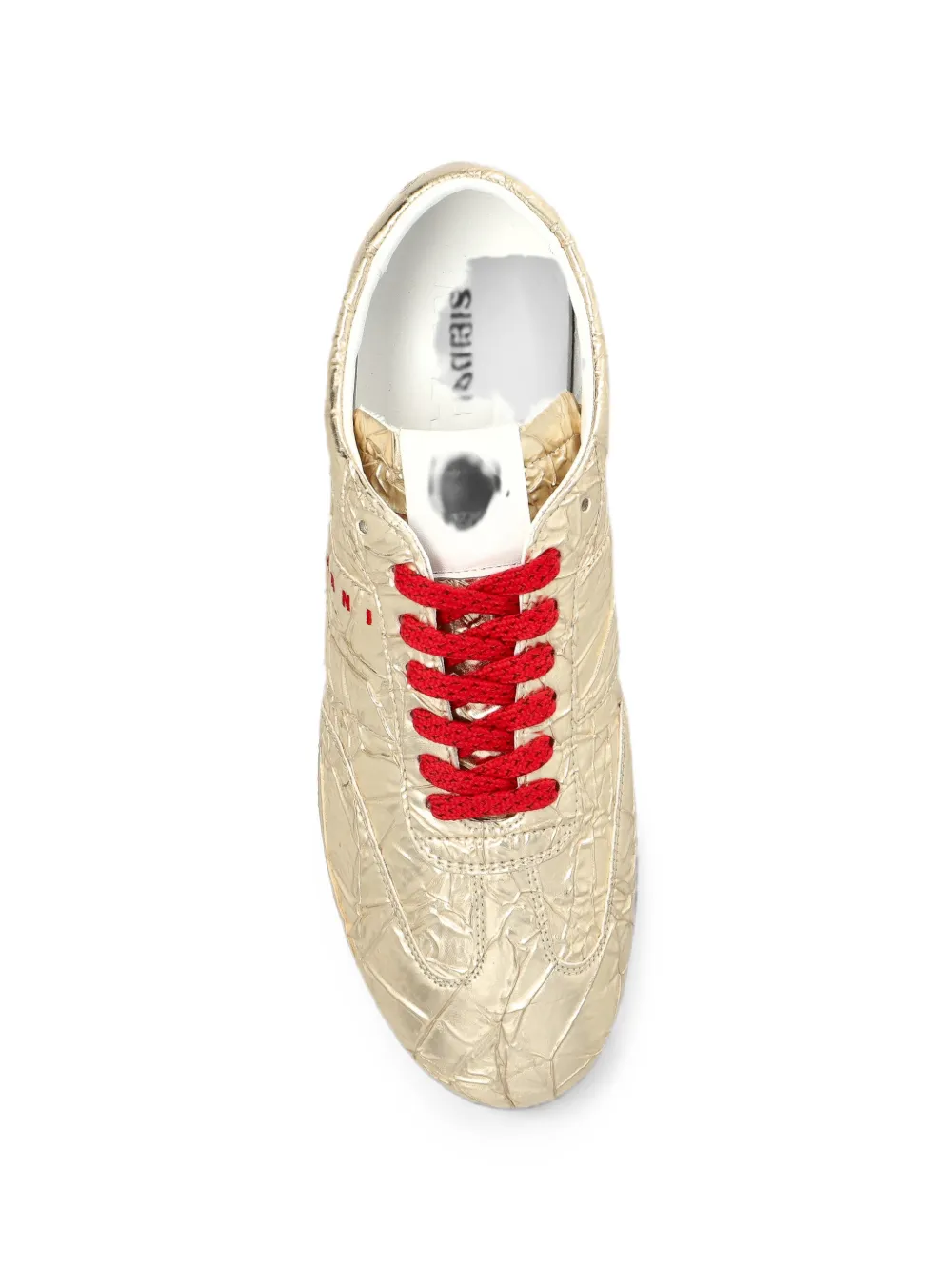 Marni crinkled-finish logo sneakers Goud