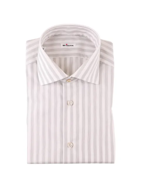 Kiton vertical-stripe shirt
