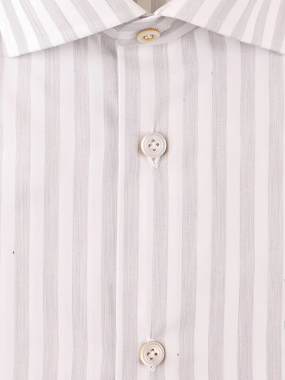Kiton Gestreept overhemd Wit