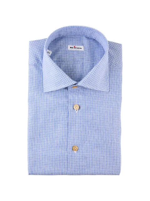 Kiton micro-check shirt