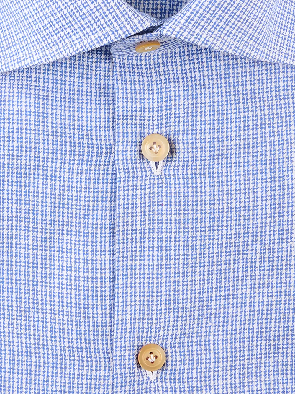 Kiton Geruit overhemd Blauw
