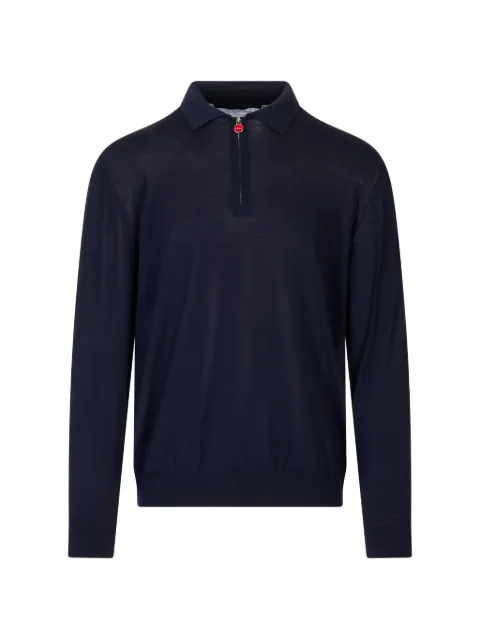 Kiton zip-fastening polo sweater