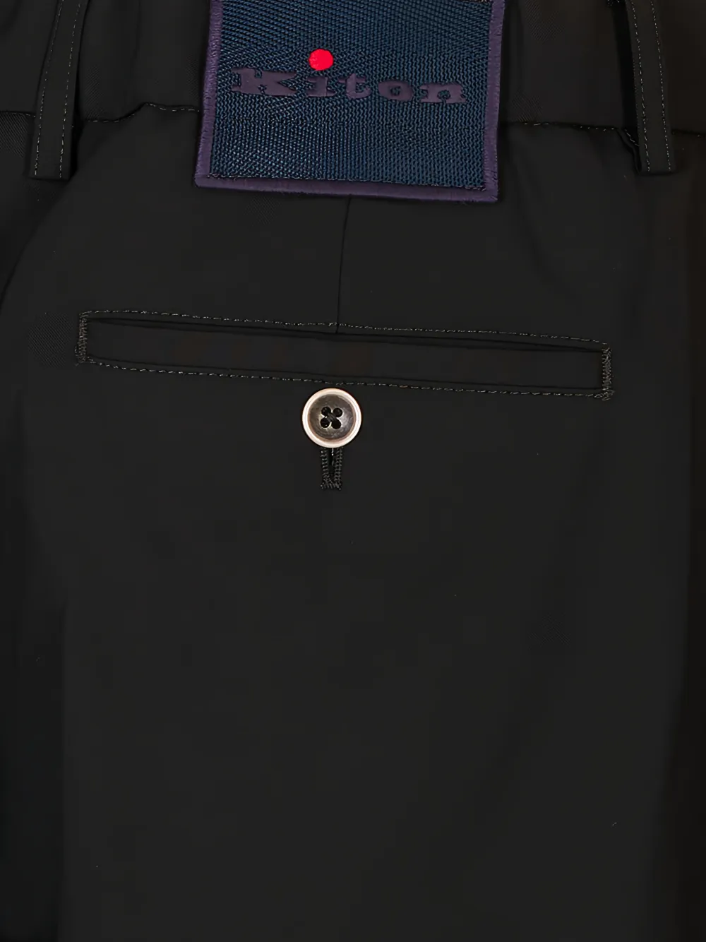 Kiton Broek met elastische tailleband Zwart