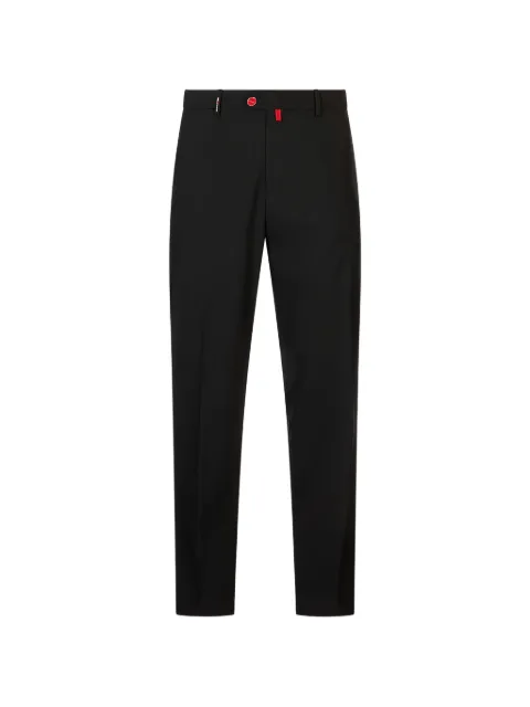 Kiton logo-patch elasticated-waistband trousers