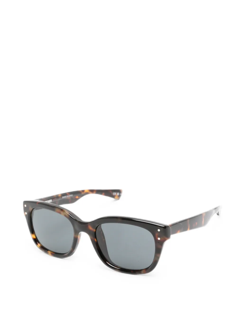 Balenciaga Eyewear Zonnebril met rechthoekig montuur Bruin