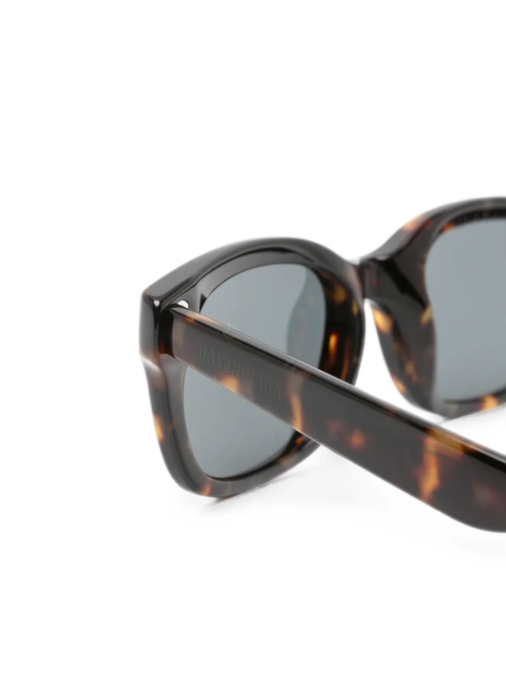 Balenciaga Eyewear Zonnebril met rechthoekig montuur Bruin