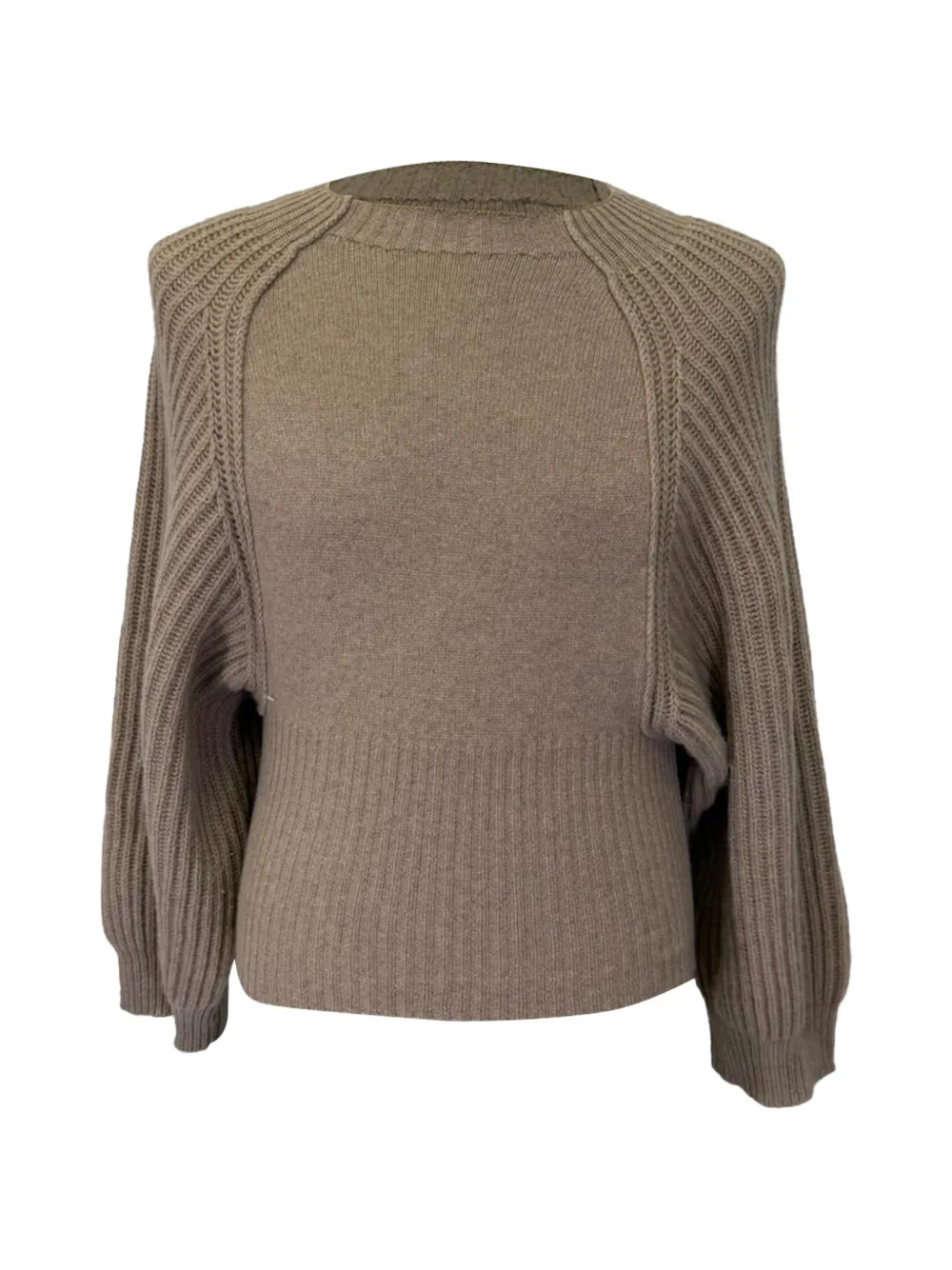 Stella McCartney Pre-Owned balloon-sleeve knitted sweater - Toni neutri