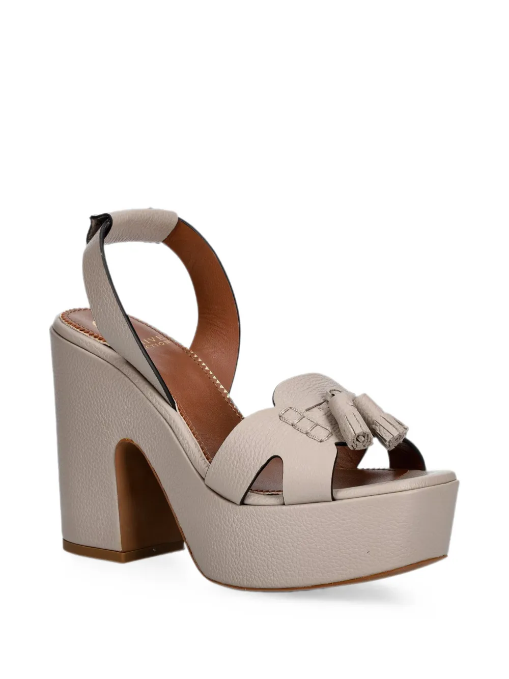 Pollini tassel-detail heeled sandals Grijs