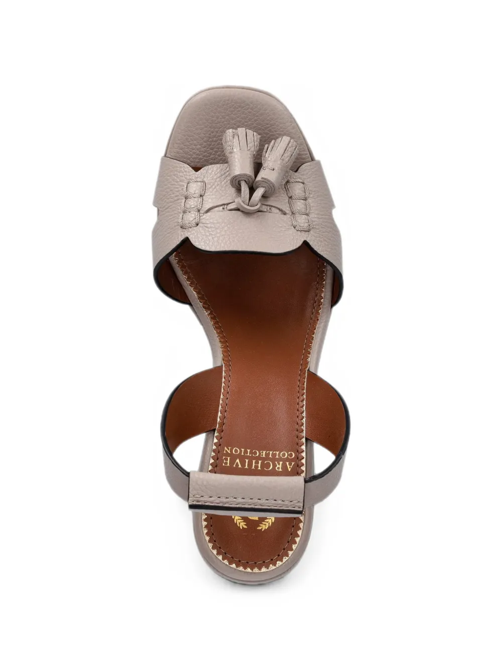 Pollini tassel-detail heeled sandals Grijs