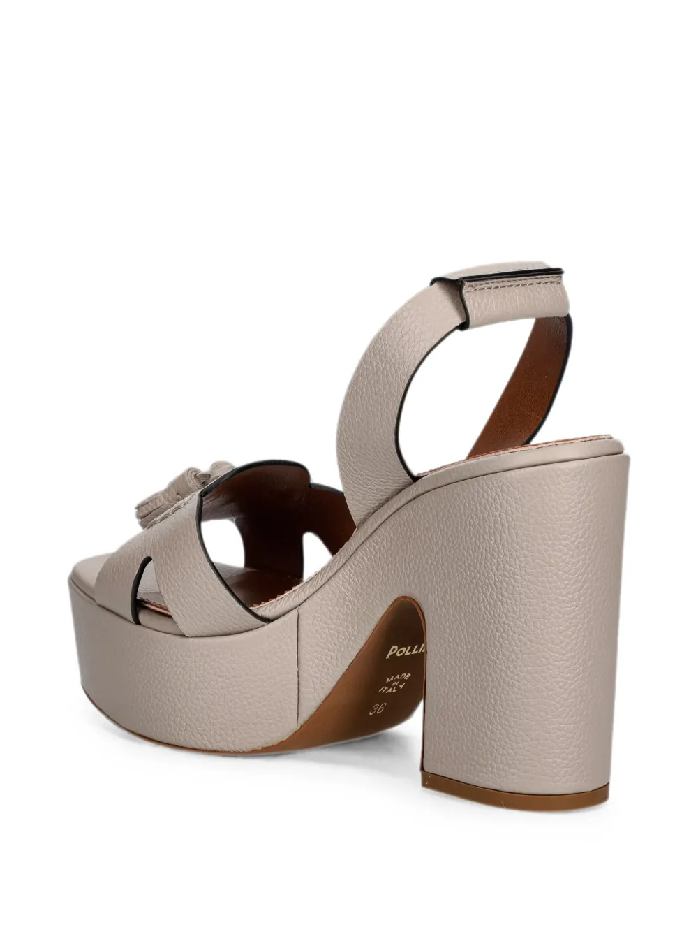 Pollini tassel-detail heeled sandals Grijs