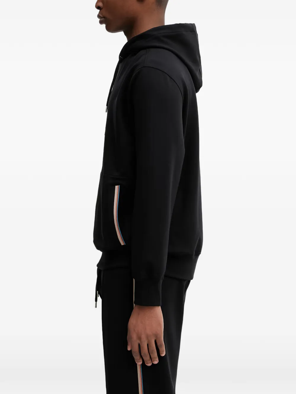 Paul Smith Artist Stripe hoodie met afwerking Zwart