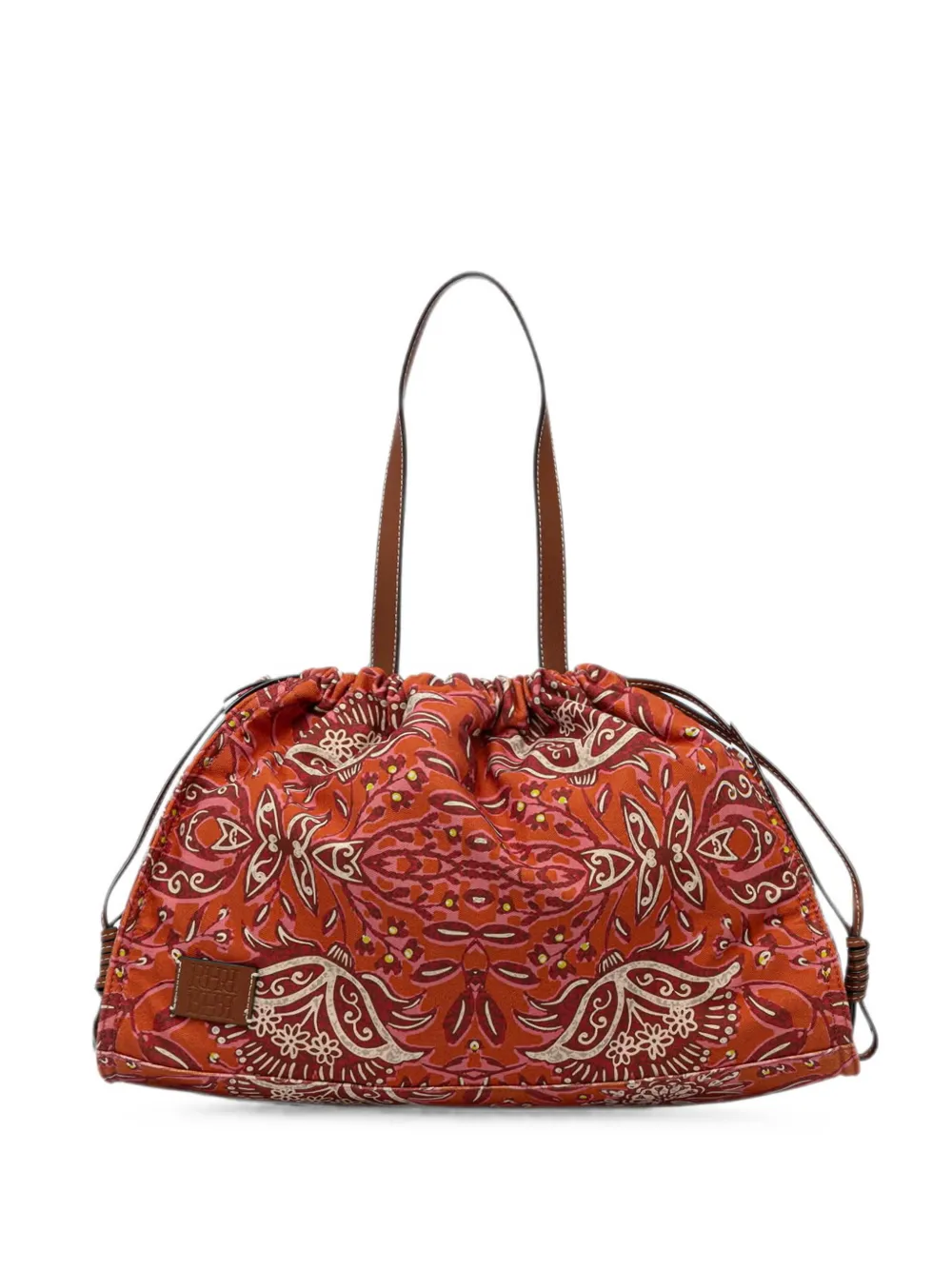 Pedro Del Hierro paisley-print drawstring tote bag - Rosso