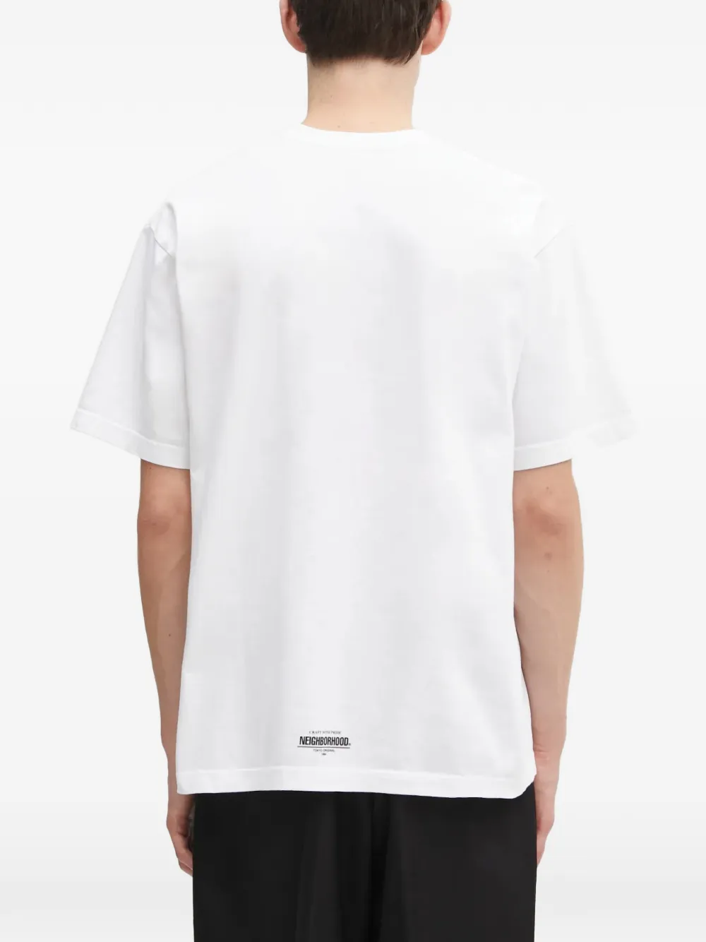 Neighborhood T-shirt met grafische print Wit