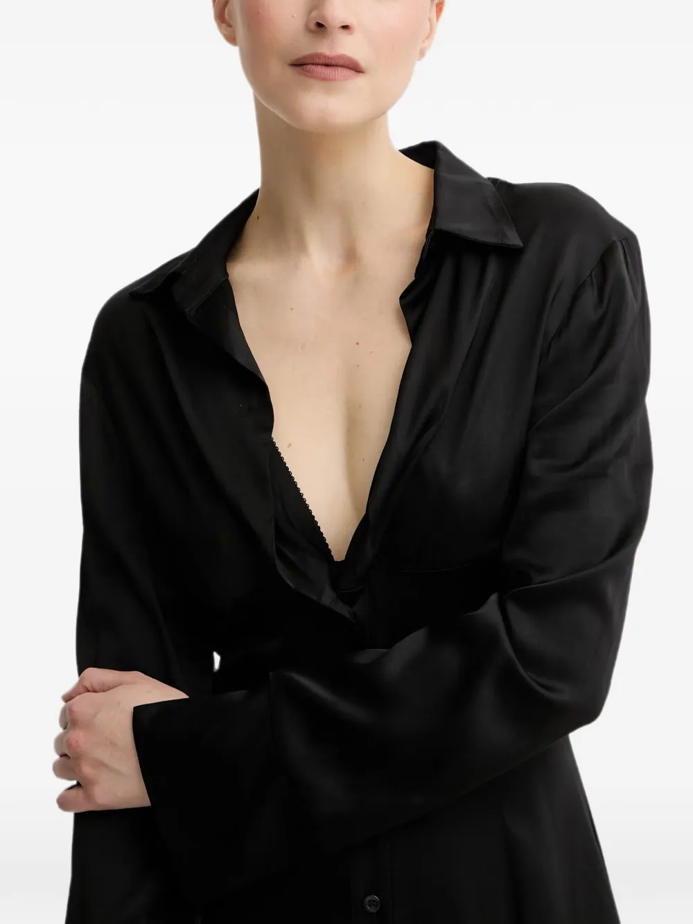 Silvian Heach Button-down blouse Zwart