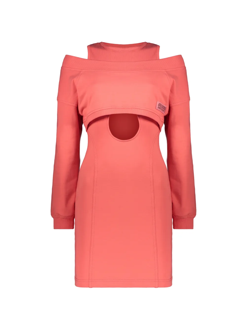 Alberta Ferretti cut-out layered mini dress - Orange