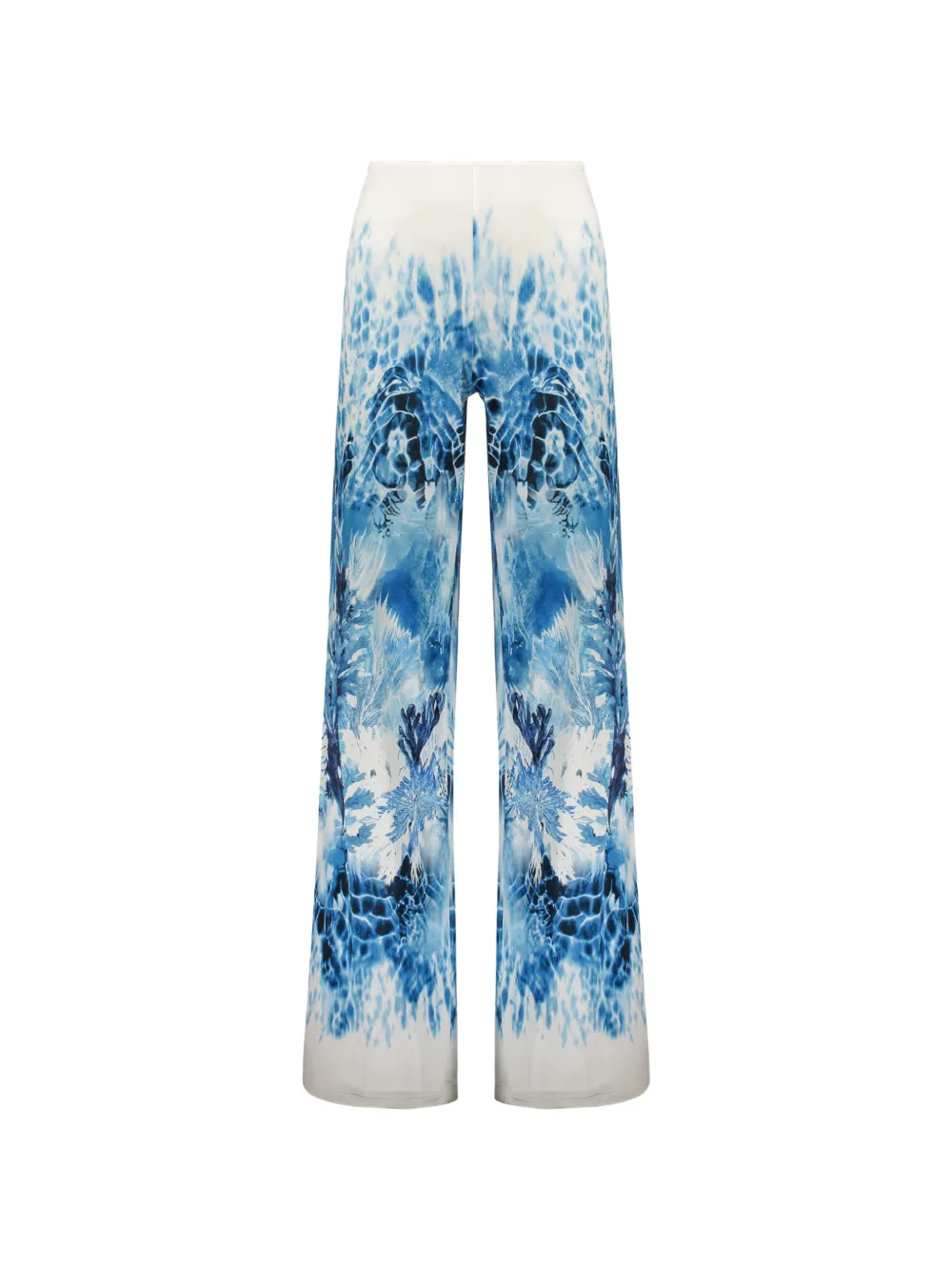 Alberta Ferretti graphic-print trousers - Blu