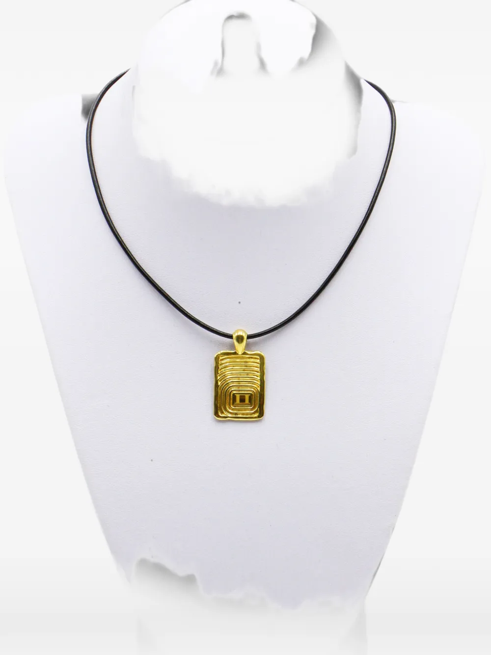 Ellery Zodiac-engraved Rectangular-pendant Necklace In Black