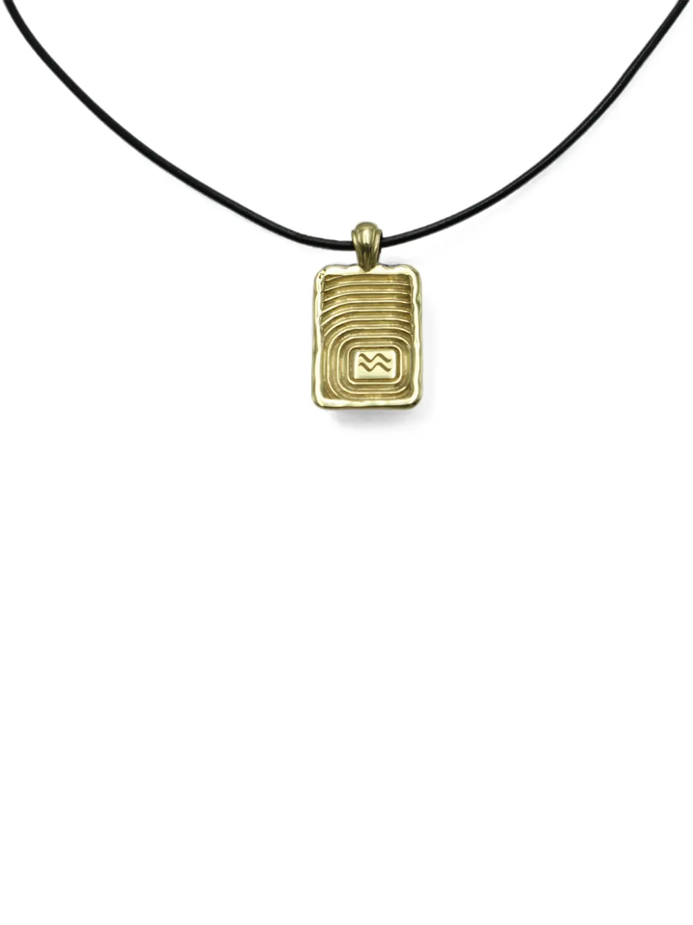 Ellery Aquarius Rectangular-pendant Necklace In Gold